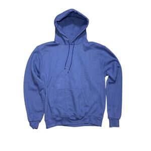Champion Eco Authentic Hoodie - Blue Fleece Pullover Sweatshirt (M)